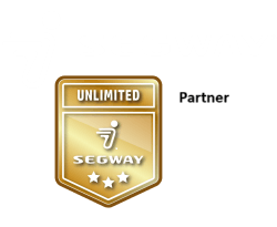 Segway Logo mit goldenem Partner-Zertifikat – offizieller Händler zum Segway kaufen